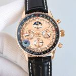 Breitling Navitimer B19 Movement Complications 43*14mm Rose Gold Dial Watch
